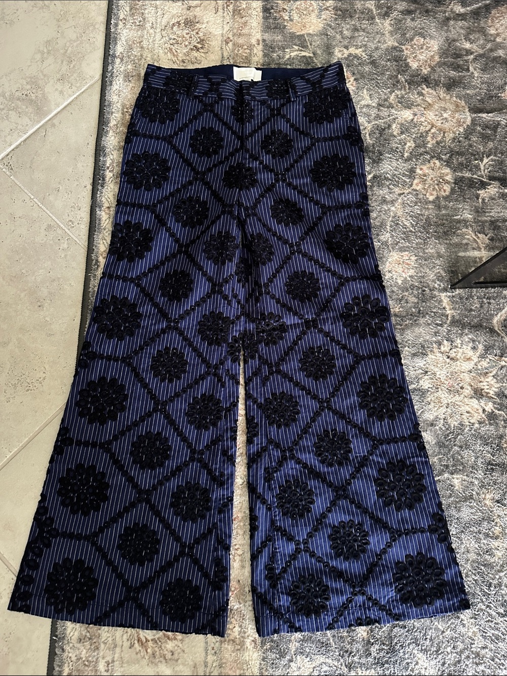 Anthropologie ETT TWA Floral Wide-Leg Pants 6P